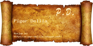 Piger Delila névjegykártya